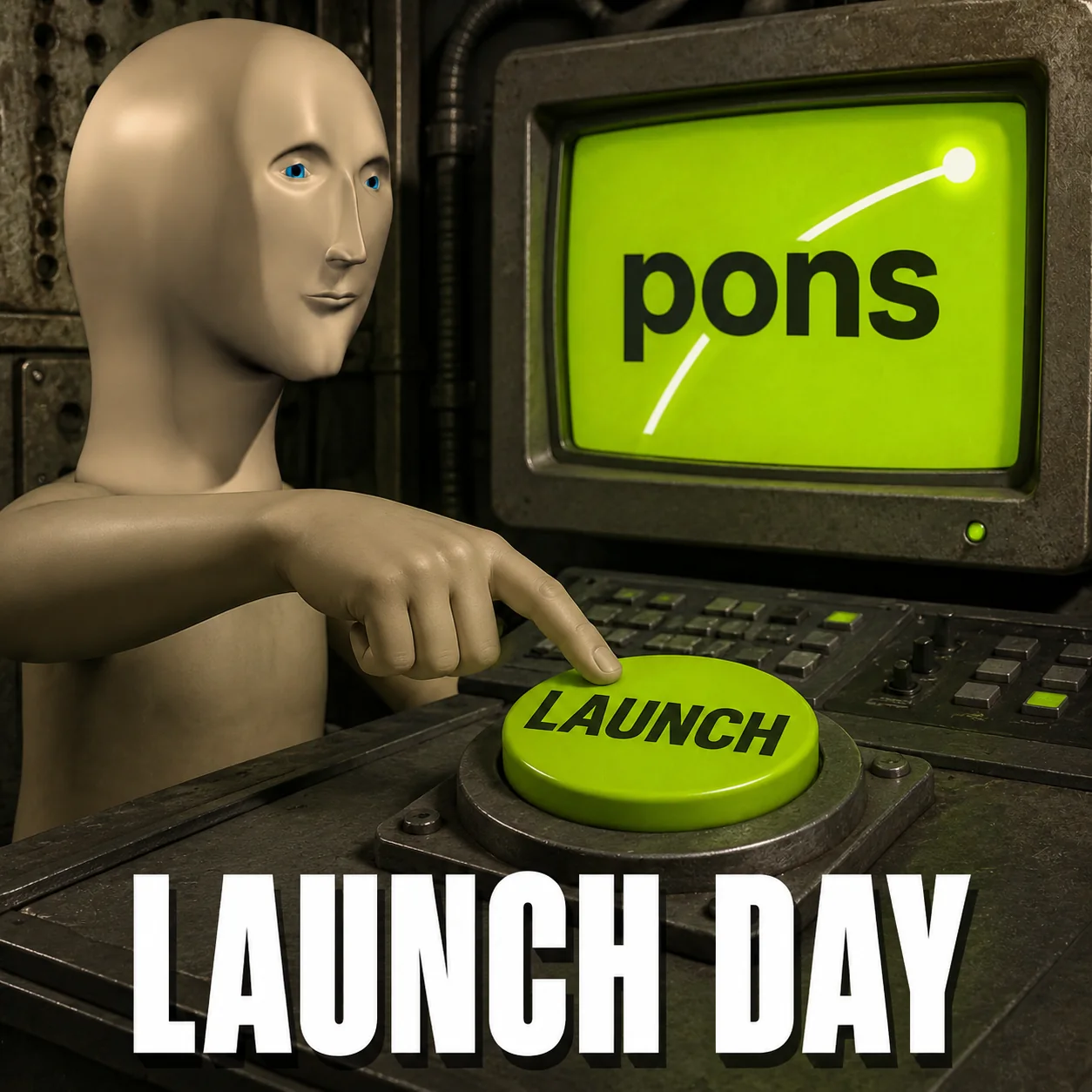 Meme Man meme: LAUNCH DAY