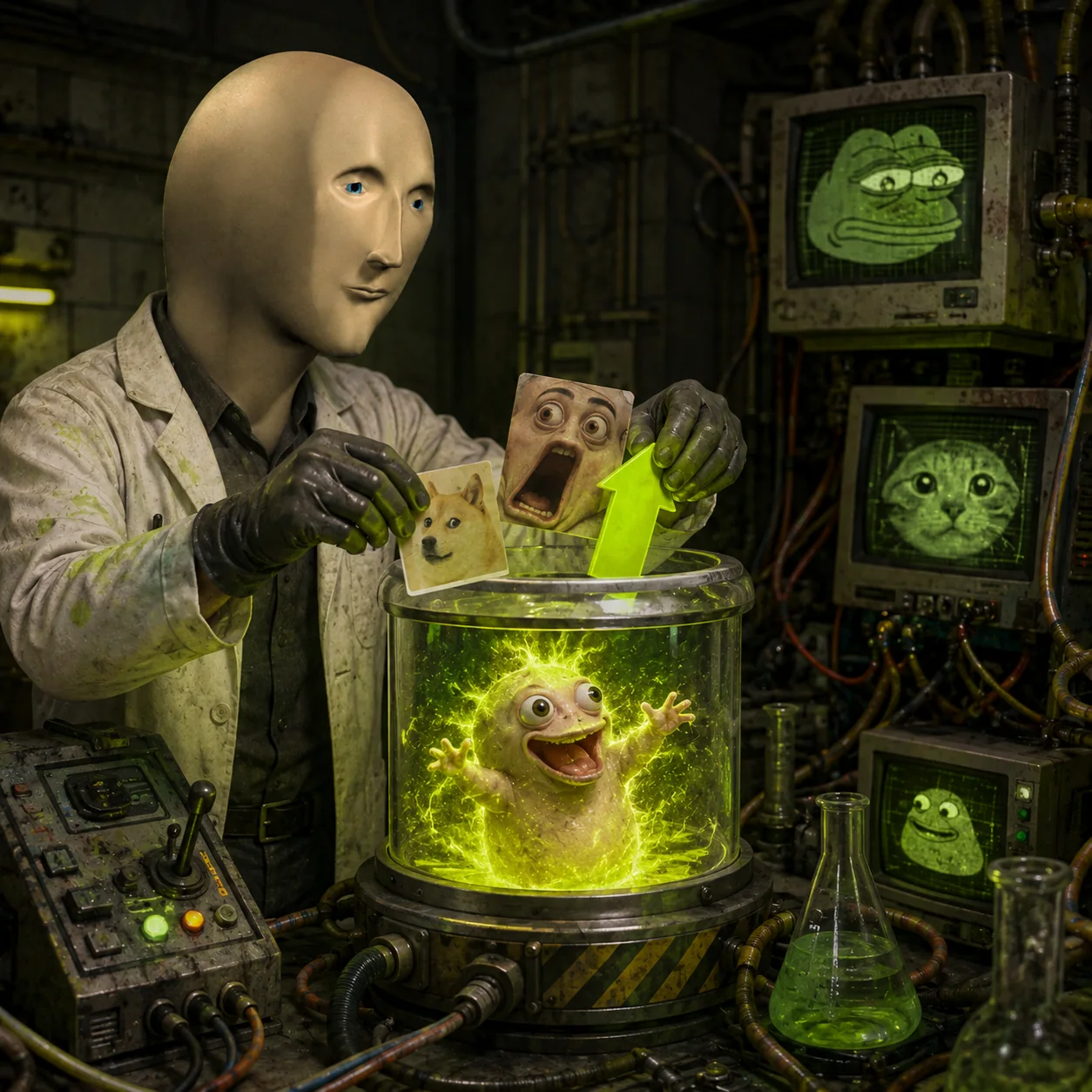 Meme Man meme: MEME LABORATORY