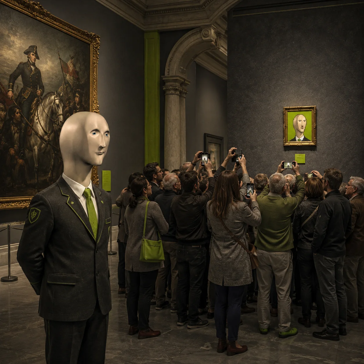 Meme Man meme: MUSEUM TAKEOVER